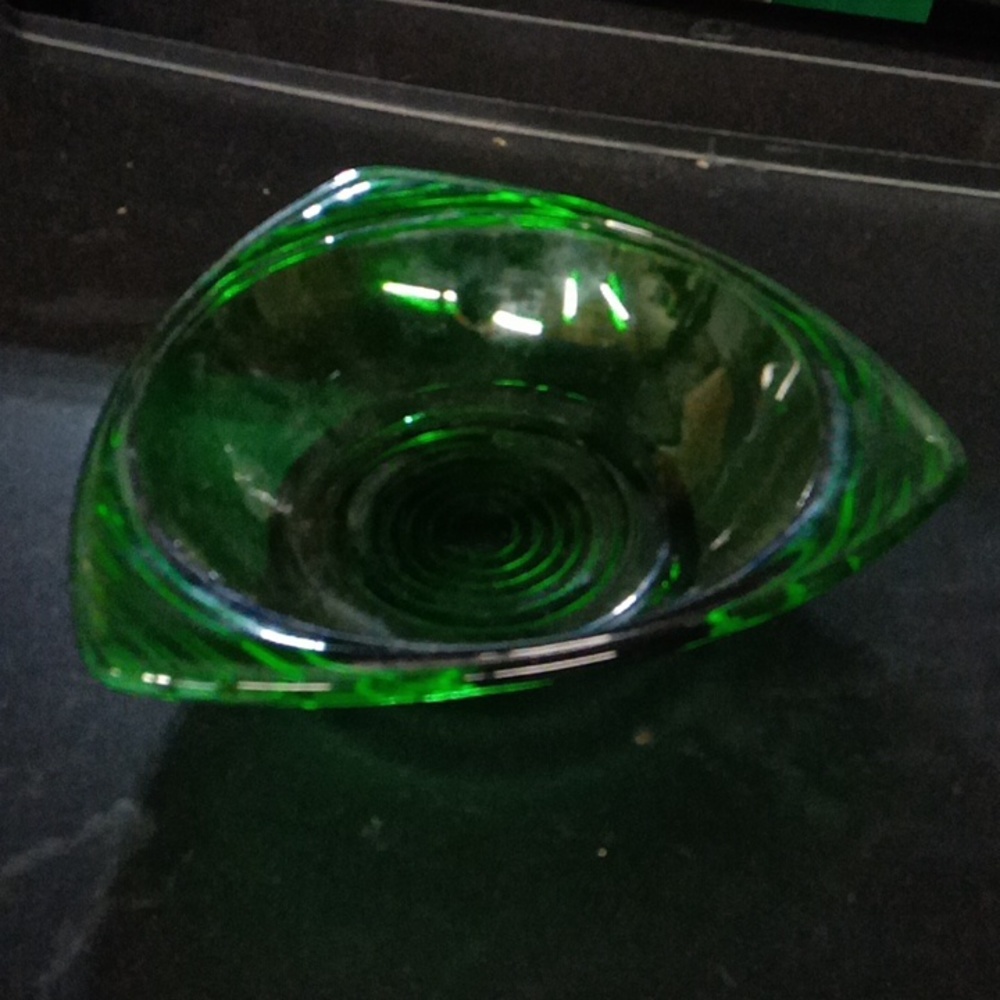 Vintage dark green dish